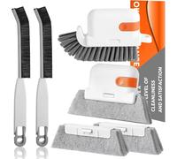 6 PCS Magic Brush Cleaner for Small Spaces, Crevice Cleaning Brush for Sliding Door, Track, Sill, Tile Lines, Shutter, Car Vents, Barbecue Grill, Keyboard, Small Spaces Clean