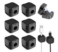 6 PCS Magnetic Cable Clips Magnetic Cable Organiser Cord Organizer Holder for Home Office Desk Phone Car Magnetic Cable Tidy Magnetic Desk Cable Clips Management for Office Management organisers