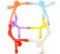 6 Pcs Magnetic Men Fidget Toys - Travel Toy Figures, Magnet People for Kids, Fun Fridge Magnets & Sensory Desk Toys, Stress Relief Play Accessories, Classroom Rewards, Party Bag Fillers & Gifts