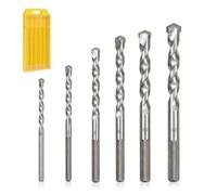 6 PCS Masonry Drill Bits Set, Certificated Drill Bit Sets for Masonry, Industrial Strength Concrete Drill Bits Set for Brick, Tile, Wall, Porcelain, Fit for Electric Drill (Ø4/5/6/8/10/12mm)