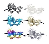 6 Pcs Masquerade Mask Women,Sexy Lace Eye Masks,Half Face Lace Mask,Venetian Carnival Party Masks for Women,Girl,Masquerade Party Decoration for Birthday,Halloween