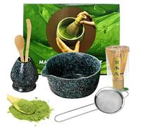 6 Pcs Matcha Set with Matcha Bowl,Scoop Sifter,Matcha Kit for Making Breakfast Latte Matcha Ceremony,Matcha Whisk Set and Ceramic Bowl,Perfect Matcha Starter Kit Gift for Friend Family