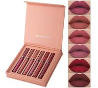 6 Pcs Matte Liquid Lipstick Set, Nude Lip Gloss, Fully Sexy Lip Makeup, Non-Stick Cup & Not Fade, Lipstick Makeup Kit with Gift Box, Waterproof Long Lasting Lip Sticks Gift For Make Up Women (Set A)