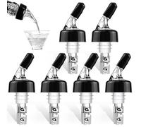 6 Pcs Measured Liquor Bottle Pourers for Spirits, 30ML Automatic Measured Bottle Pourer Clear Quick Shot Measure Pourer Spouts, Wine Cocktail Alcohol Drinks Dispenser for Home Bar Tools - 1oz