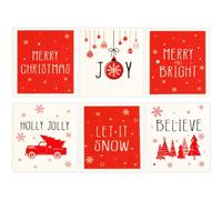 6 Pcs Merry Christmas Swedish Dishcloths Xmas Snowflakes Kitchen Dish Towels Set Winter Holiday Kitchen Dishcloths Christmas Theme Hand Towels Xmas Tree Family Supplies Reusable Bathroom Decorations