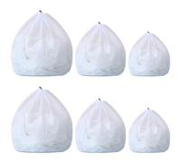 6 Pcs Mesh Laundry Bags with Drawstring (2 Large, 2 Medium, 2 Small) - Protect Clothes from Tangling, Breathable Mesh for Machine Washing, Reusable for Home Travel Hotel College Dorm