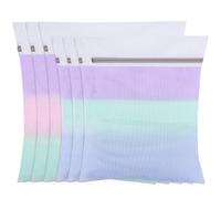 6 PCS Mesh Laundry Bags with Zips, 40x30cm/30x24cm Fine Laundry Bags for Washing Machine Reusable Washing Bags for Laundry Delicates Wash Bags for Clothes, Socks, Underwear, Bra (S+XS, White)