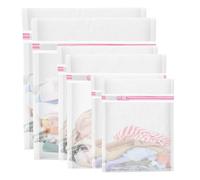 6 PCS Mesh Laundry Wash Bags, Mesh Laundry Bag For Delicates With Zipper, Washing Bag For Socks, Laundry Bag For Underwear, Tshirts, Swimsuit, Baby Clothes, Socks, Bra (60x50cm/50x40cm/40x30cm)