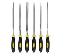 6 Pcs Metal File Set, Professional Metal Files for Steel, Mini Files Tools Needle File Set, Needle F-iles with Handle F-ILE Tool for Wood DIY Project