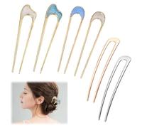 6 Pcs Metal Hair Pins, Vintage French Style Hair Pins, U Shaped Hair Clips, Hair Accessories for Women Girls Hairstyle Accessories for Various Occasions Home Shopping Weddings Dating Parties