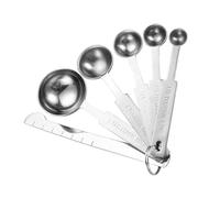 6 Pcs Metal Measuring Spoons Sets, Stainless Steel Tablespoon Teaspoon Measuring Spoon for Dry and Liquids with Clear and Easy to Read Makring on Each Sppon to Know The Measurment