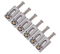 6 Pcs Metal Modern Roller Saddle Electric Guitar Tremolo Bridge Saddles Guitar Bridge Roller Saddles Replacement