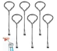 6 PCS Metal Paint Can and Bottle Opener Tool, Steel Can Opener Opener Multi Purpose Steel Beer Jar Tin Manual Opening Tool, 37X112mm