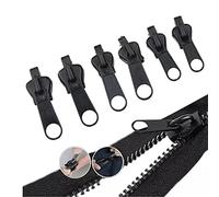 6 Pcs Metal Zipper Slider Head Pull Lock Repair Kit for Diy Zip Sewing Cloth Bag Crafts Accessories Zippers Head Pull