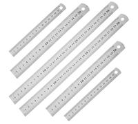 6 Pcs Metric Ruler Metal 15/20/30 cm Stainless Steel Ruler Set Steel Rulers for Drawing Home Office Engineering School Student Teacher measuring Paper Artwork Fabric Festival Gifts Silver
