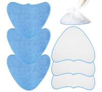 6 PCS Microfiber Steam Mop Pads Replacement Compatible with VAX Steamer Cleaner Mop Pads S85-CM, S86-SF-P, S86-SF-T, S86-SF-C,S86-SF-CC, S2ST, S2S, VRS29M, VRS26 for All hard floors Washable Reusable