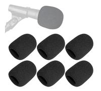 6 Pcs Microphone Cover Foam, Compatible with Shure SM58, Handheld Microphone Windscreen, Pop Shield, Accessories for Most Standard Handheld Microphones, Black