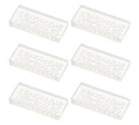 6 Pcs Mini A-Z Letter Nail Art Moulds, Transparent Alphabet Silicone Mould DIY Nail Decoration Tool for Phones Backpacks Supplies