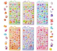 6 Pcs Mini Puffy Stickers, Cute 3D Puffy Stickers, Animal Design Mini Sticker, Adorable Small 3D Sticker, Cute Kawaii Small 3D Stickers for Phone Case Notebook Scrapbooking Craft Gift