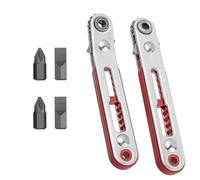 6 Pcs Mini Ratcheting Screwdriver Set, Right Angle Phillips with High Torque Offset Reversible Ratchet, Compact Hand Tools for DIY and Home Repair