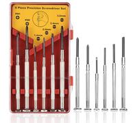 6 Pcs Mini Screwdriver Set, Precision Screwdriver Set, Small Screwdriver Set, Flathead & Phillips Screwdriver Set for Electronics Small Appliances Eyeglass Watch Repair Computer Screwdriver Set (6)