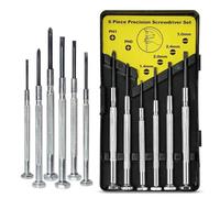 6 PCS Mini Screwdriver Set - Precision Small Screwdriver Kit with Flathead & Phillips - Ideal Glasses Screwdriver Set for Eyeglass, Watch, Jewelry & Electronics Repair