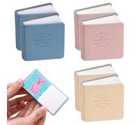 6 Pcs Mini Travel Sketchbook, 5 * 5cm 3-Colour Pocket Sketchbook, Mini Travel Watercolor Sketch-Book, Watercolour Paint Pad, Portable Journal Note Pad for Girls Students Artists(Morandi)