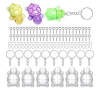 6 Pcs Mini Turtle Silicone Resin Molds Cute Tortoise Epoxy Resin Casting Mould Reusable Ocean Animal DIY Craft Making Supplies for Keychain Pendant Jewelry Ornament Micro Landscape Home Decoration