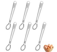 6 PCS Mini Whisk Hand, Small Whisks for Drinks Hand Whisks Manual Durable Handheld Whisks, Spring Coil Wire Egg Beater Suitable for Kitchen Eggs Cream Flour Baking