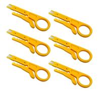 6 Pcs Mini Wire Stripper Tool, Small Wire Strippers, Mini Cable Stripper, Network Cable Cutter, Punch Down Tool, Network Wire Stripper, for RJ45/Cat5/Cat6 Data Lines Telephone Computer UTP Cable