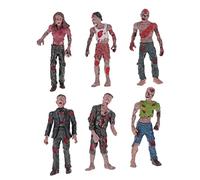 6 Pcs Miniature Action Figure Dolls Tiny Halloween Figurines Action Figures for Boys Zombie Puppet Baby Statuette Zombie Dolls
