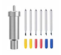 6 Pcs Mixed Cutting Plotter Blades with Housing Compatible with Cricut Explore Air 2 Explore 3 Maker, 30° 45° 60° Carbide Replacement for Vinyl Cardstock & Fabric Crafts