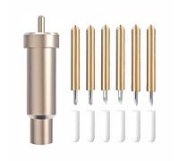 6 Pcs Mixed Cutting Plotter Blades with Housing Compatible with Cricut Explore Air 2 Explore 3 Maker, 30° 45° 60° Carbide Replacement for Vinyl Cardstock & Fabric Crafts