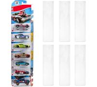 6 Pcs Model Car Display Case 4.4" Wx16.7 H, Diecast Blister Packed Toy Car Organizer Holds up to 60 Cars Wall Mount Toy Car Storage Display Case for Packaged Cars Compatible with Hot Wheels