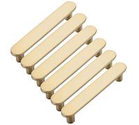 6 Pcs Modern Durable Cabinet Pull Simplicity Furniture Handle Cabinet Handles Kitchen Door Handles Drawer Pulls Knobs, Golden, Hole Centers: 3.8"/ 96 mm(Golden)