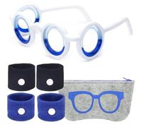 6 Pcs Motion Sickness Glasses Travel Sickness Bands Anti Motion Sickness Glasses Nausea Relief Glasses Car Sickness Airsick Sickness Seasickness for Kids and Adults (B)