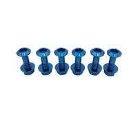 6 Pcs Motorcycle Titanium M8 Chain Sprocket Fixed Screw Bolt Nut Compatible With Universal(Blue)