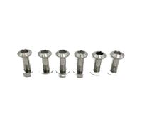 6 Pcs Motorcycle Titanium M8 Chain Sprocket Fixed Screw Bolt Nut Compatible With Universal(Original)