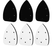 6 Pcs Mouse Sanding Interface Pad,5 Holes Sander Sandpaper Backing Pads,Sponge Triangle Sanding Pads Hook and Loop Detail Sanding Interface Multitool Pad for Sander Accessories Replacement Cushioning