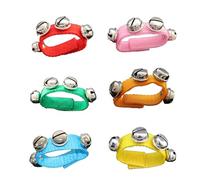6 Pcs Multi Color Musical Rhythm Toys and Nylon Band Wrist Bell Ankle Bells Band Wrist Bell Wrist Foot Bell Instrument for Kids Baby Adult Best Holiday Birthday Party Gifts
