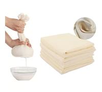 6 Pcs Muslin Cloths for Cooking, Cheese Cloths for Straining, Cheese Cloth | Reusable Washable Grade 100 Muslin Fabric for Homemade Cheese, Yogurt, Butter Making, Baking & Nut Milk | 50x50cm Beige