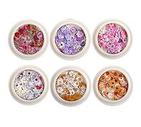 6 Pcs Nail Flower Set Mini Natural Real Dried Flower Decal Nail Decoration Stickers