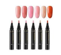 6 PCS Nail Polish Pen Set, 3-In 1 Gel Nail Color Pens For Real Nails, Smudge Proof Formula For Smooth Application, Quick-Dry Long-Lasting For Home Manicures And Professional Manicure Pedicure (B)