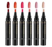 6 Pcs Nail Polish Pens 3 In 1 Gel Nail Varnish Pens One Step Quick Dry Nails Art Polish Pen for Home DIY and Professional Use