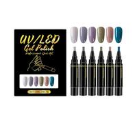 6 PCS Nail Polish Pens Set - 3-in-1 Gel-Like Varnish for DIY Manicure, One Step Application with No Base Coat Required, Professional Finish for Women & Girls