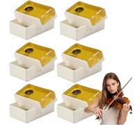 6 Pcs Natural Rosin,Low Dust Violin Rosin,Natural Light Rosin with Case for Violin,Viola,Cello Bows,Cello Rosin,Violin Rosin for Bow,Professional Universal String Music Accessory for All Levels