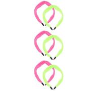 6 Pcs Neon Headbands for Women Knotted Fabric Hair Accessory | Fluorescent Effect, Lightweight Comfort, Party and Stage Wear, Retro Cute Style for Women
