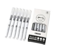 6 Pcs Neutral Pen Black Inks Gel Signing 0.5mm Journaling School Supplies Black Set