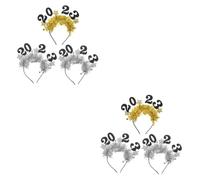 6 Pcs New Year Headband Hair Bands Head Band Hair Jewels for Women Glitter Star Sequins Headband New Years Eve Headband Photo Booth Props Funny Headband New Years Headband Greeter Baluue