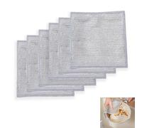 6 PCS Non-Scratch Stainless Steel Dishwashing cleaning cloths - Double-Layer Wire dishcloth for Wet & Dry Use 20x20 cm, Multipurpose Dishwashing Rags for Cookware, Sinks, and Stove Tops